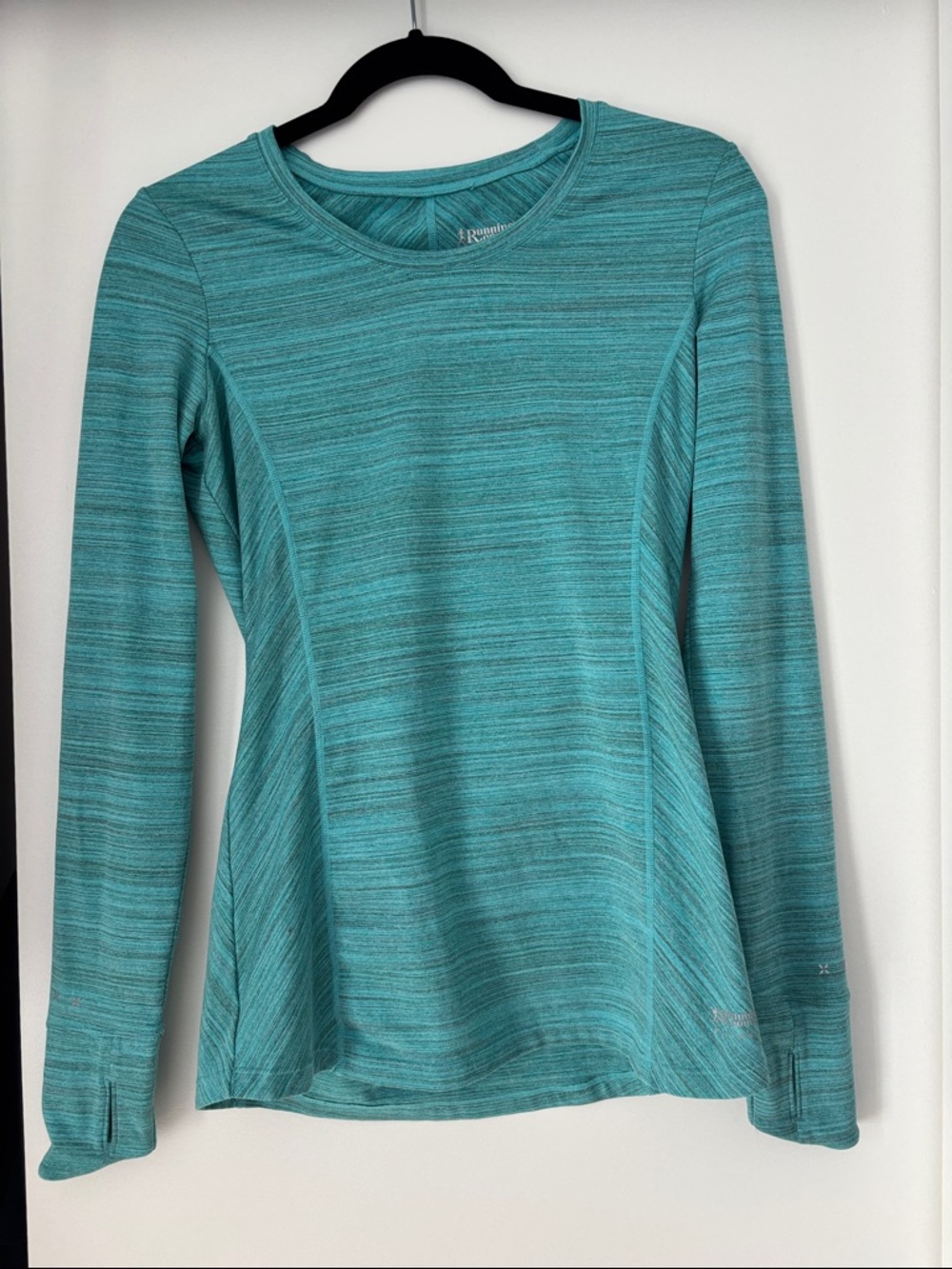 Blue Long-Sleeve Workout Tee